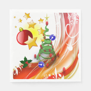 Christmas Paper Napkins, Merry Christmas Napkins