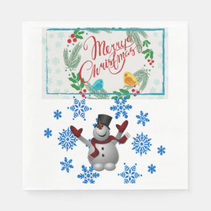 Christmas Paper Napkins, Merry Christmas Napkins