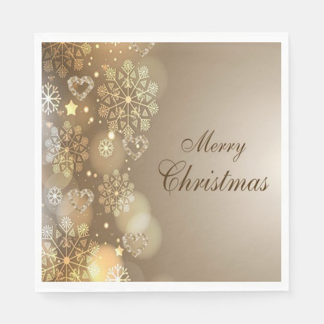 Christmas Paper Napkins, Merry Christmas Napkins (Front)