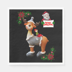 Christmas Paper Napkins, Merry Christmas Napkins