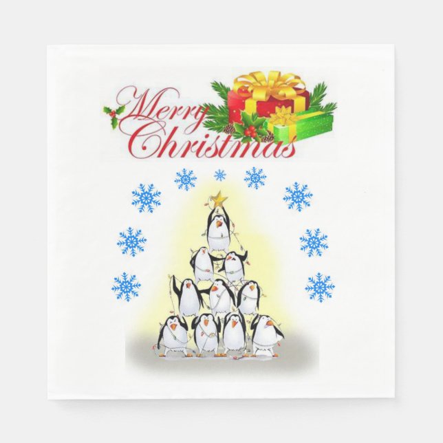 Christmas Paper Napkins, Merry Christmas Napkins (Front)