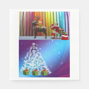 Christmas Paper Napkins, Merry Christmas Napkins