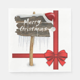 Christmas Paper Napkins, Merry Christmas Napkins