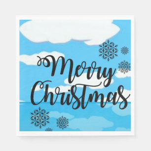 Christmas Paper Napkins, Merry Christmas Napkins