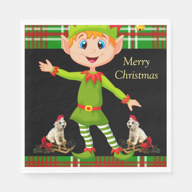 Christmas Paper Napkins, Merry Christmas Napkins (Front)