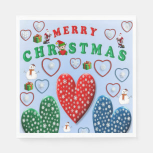 Christmas Paper Napkins, Merry Christmas Napkins