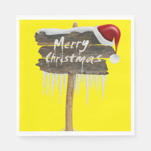 Christmas Paper Napkins, Merry Christmas Napkins