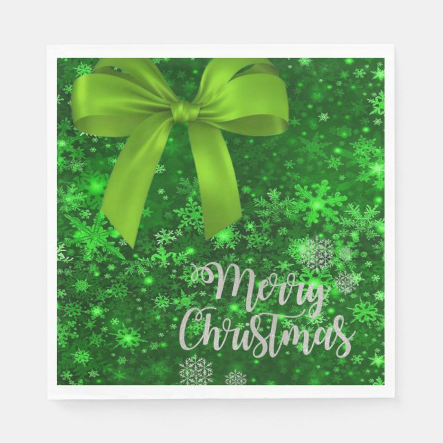 Christmas Paper Napkins, Merry Christmas Napkins (Front)