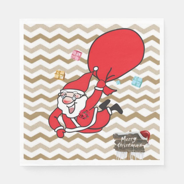 Christmas Paper Napkins, Merry Christmas Napkins (Front)