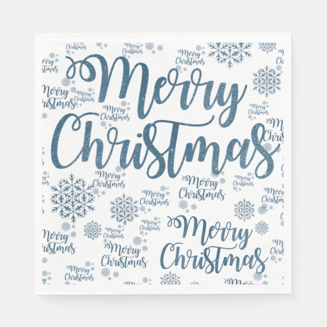 Christmas Paper Napkins, Merry Christmas Napkins (Front)