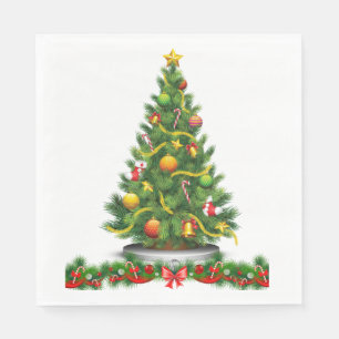 Christmas Paper Napkins, Merry Christmas Napkins