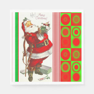 Christmas Paper Napkins, Merry Christmas, Santa Napkins