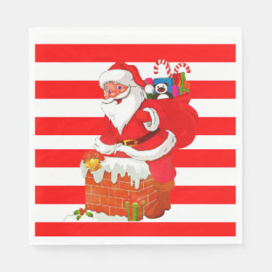 Christmas Paper Napkins, Merry Christmas, Santa Napkins