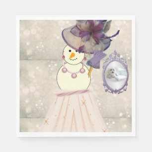 Christmas Paper Napkins, Merry Christmas, Vintage Napkins