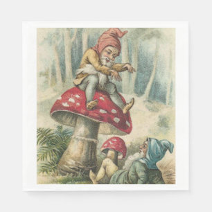 Christmas Paper Napkins, Merry Christmas, Vintage Napkins