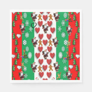 Christmas Paper Napkins, Santa Napkins
