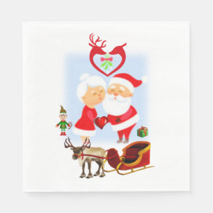 Christmas Paper Napkins, Santa Napkins