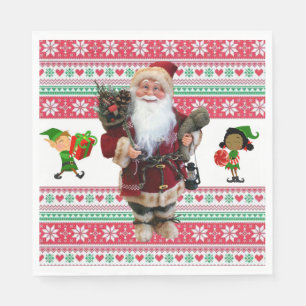 Christmas Paper Napkins, Santa Napkins