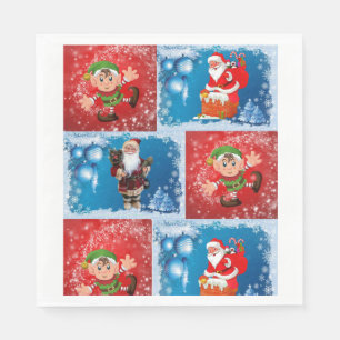 Christmas Paper Napkins, Santa Napkins