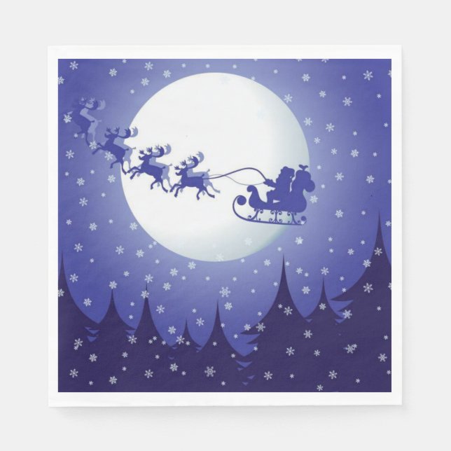 Christmas Paper Napkins, Santa Napkins (Front)