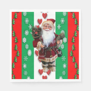Christmas Paper Napkins, Santa Napkins