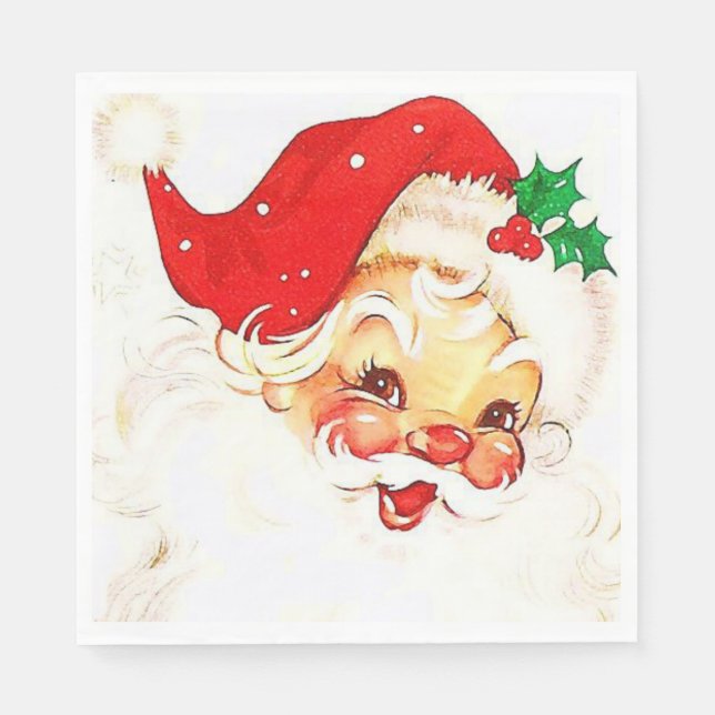 Christmas Paper Napkins, Santa Napkins (Front)