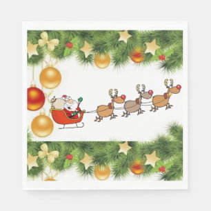 Christmas Paper Napkins, Santa Napkins