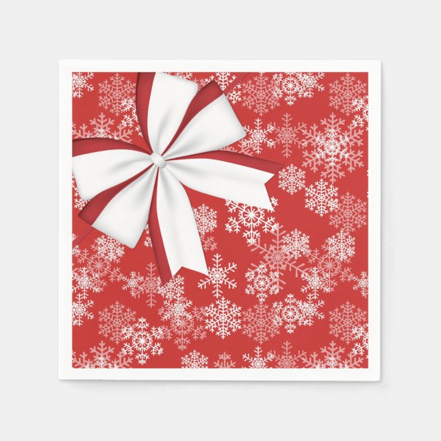 Christmas Paper Napkins-Snowflakes Napkins (Front)