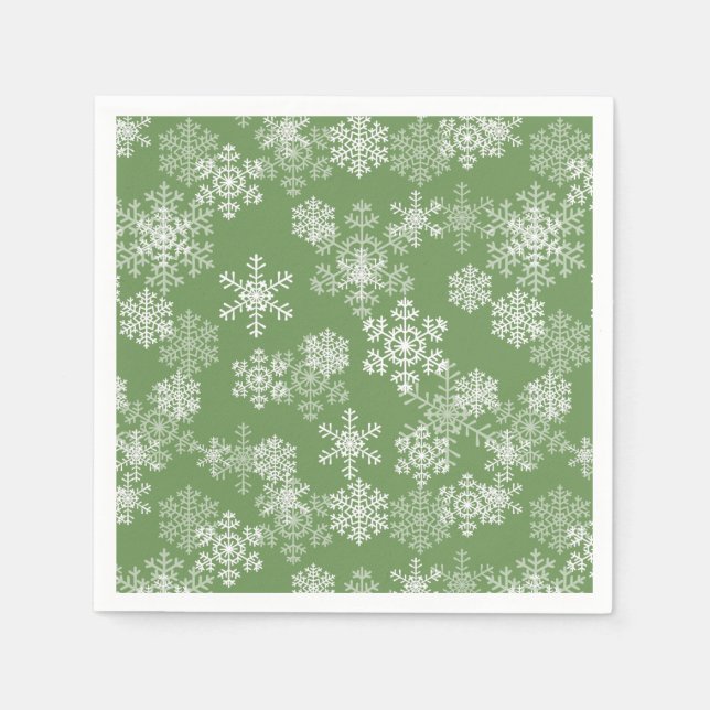 Christmas Paper Napkins-Snowflakes Napkins (Front)