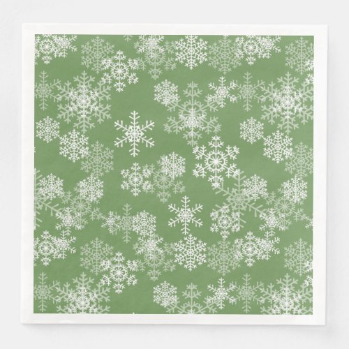 Christmas Paper Napkins_Snowflakes Paper Dinner Napkins