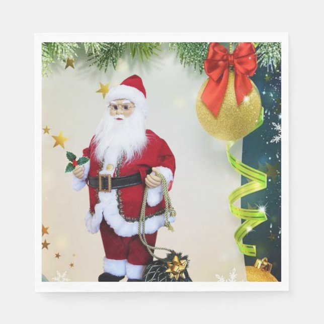 Christmas Paper Napkins, Snowman Napkins (Front)