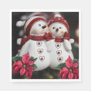 Christmas Paper Napkins, Snowman Napkins