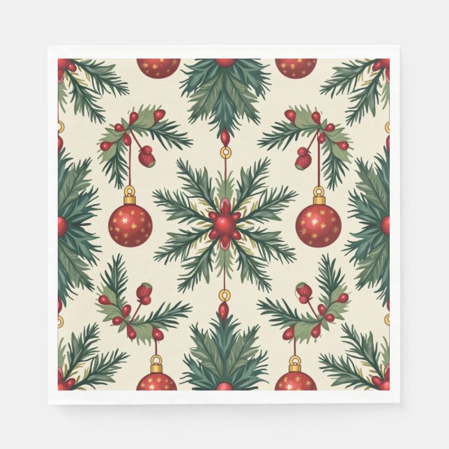 Christmas Paper Napkins, Standard Luncheon Napkins (Front)