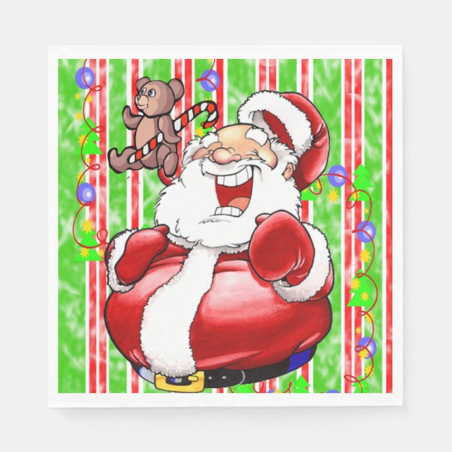 Christmas Paper Napkins, Teddy Bear  Napkins (Front)