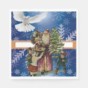 Christmas Paper Napkins, Vintage Napkins