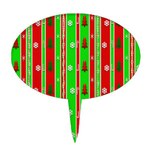 Christmas Paper Pattern Cake Topper