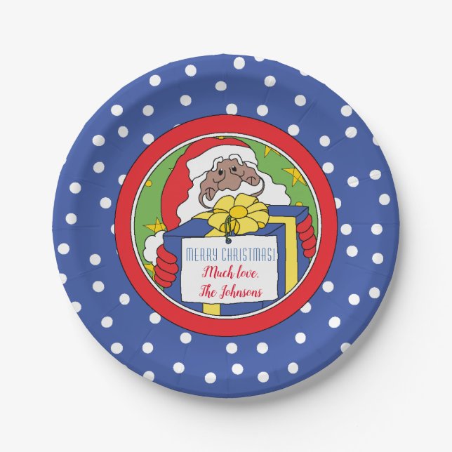 Christmas Paper Plate Santa Personalize (Front)