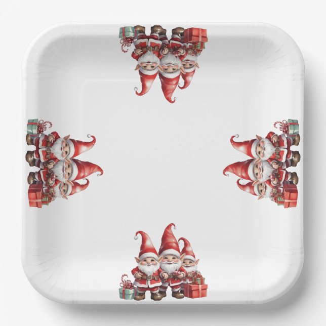 Christmas  paper plates (Front)