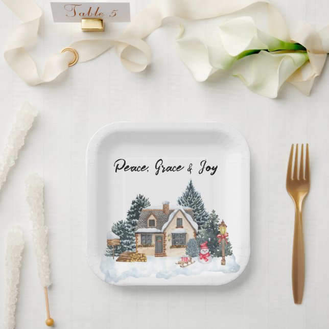 Christmas Paper Plates (Wedding)