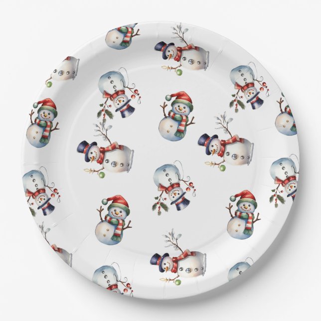 Christmas  paper plates (Front)