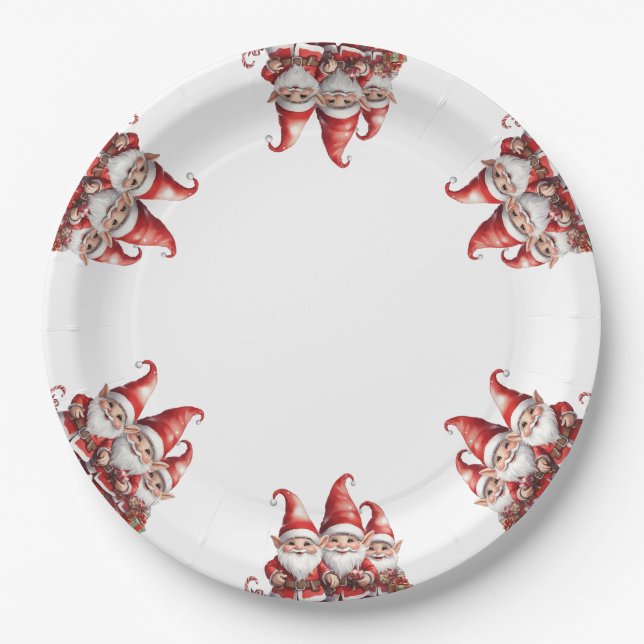Christmas  paper plates (Front)