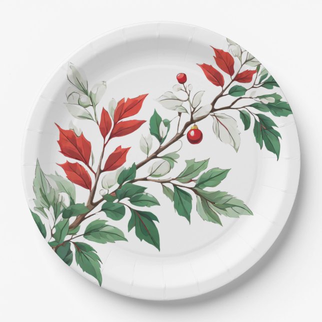 Christmas  paper plates (Front)
