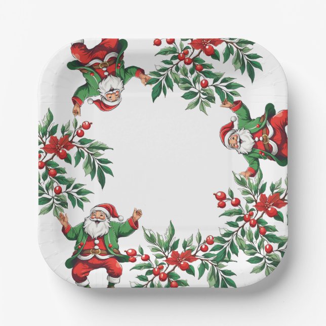 Christmas  paper plates (Front)