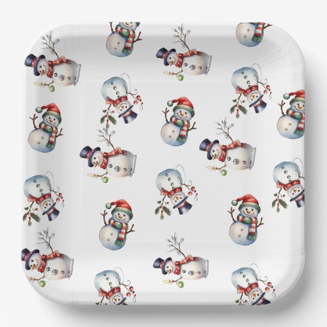 Christmas  paper plates (Front)