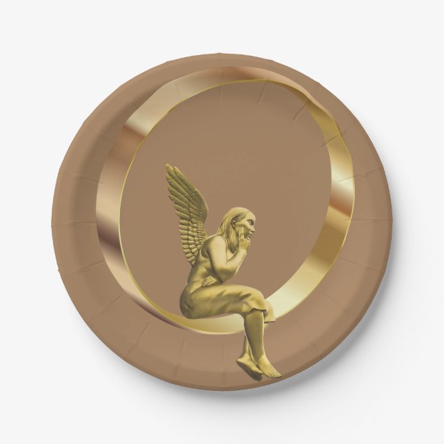 Christmas Paper Plates, Angel Paper Plates (Front)