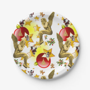 Christmas Paper Plates, Angels Paper Plates