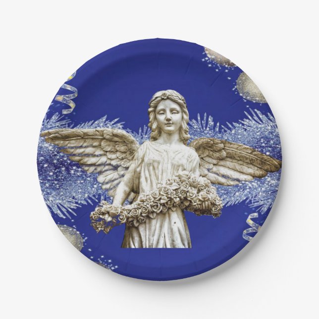 Christmas Paper Plates, Angels Plates (Front)