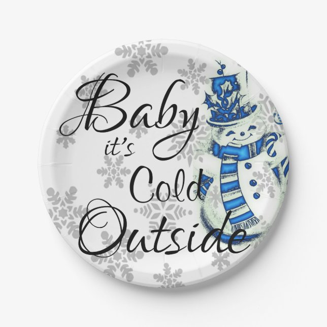 Christmas Paper Plates, Baby it's Cold Outside  Paper Plates (Front)