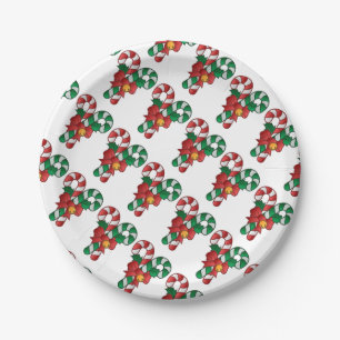 Christmas Paper Plates/Candy Canes Plates