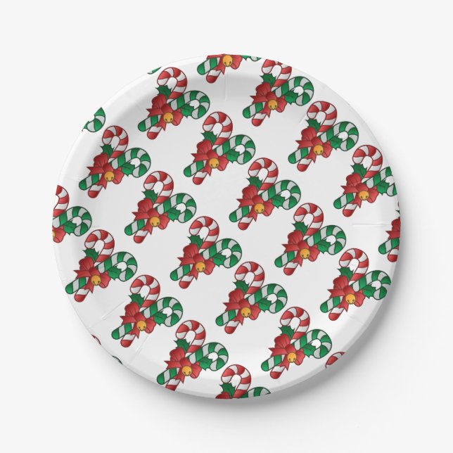 Christmas Paper Plates/Candy Canes Plates (Front)